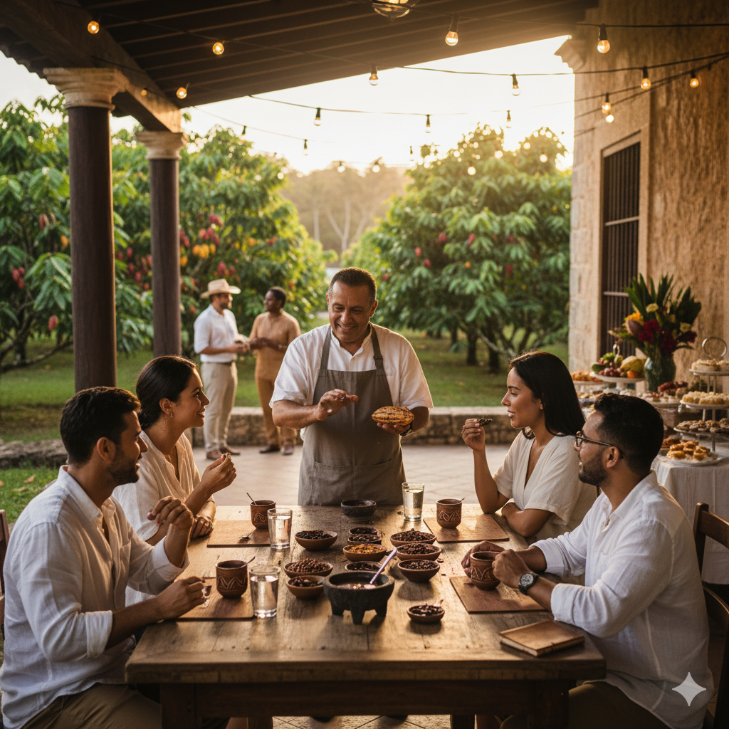 cata de cacao venezolano en la hacienda